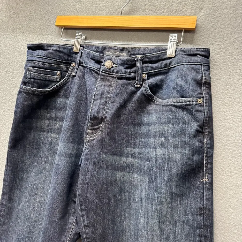 Mavi Jeans Mens 36x32 (36x31 ACTUAL) Matt Relaxed‎ Straight Leg Dark Wash Denim